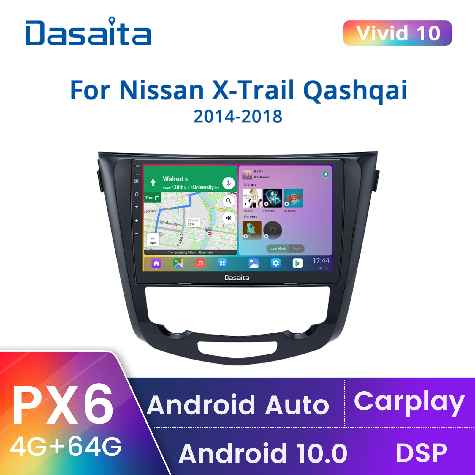 Dasaita For Nissan X trial T32 Qashqai J11 Android 2014 2015 2016 2017