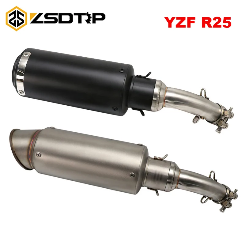 ZSDTRP средняя выхлопная труба мотоцикла для YAMAHA YZF-R25 с выхлопом для YAMAHA YZF R25 R30 R3