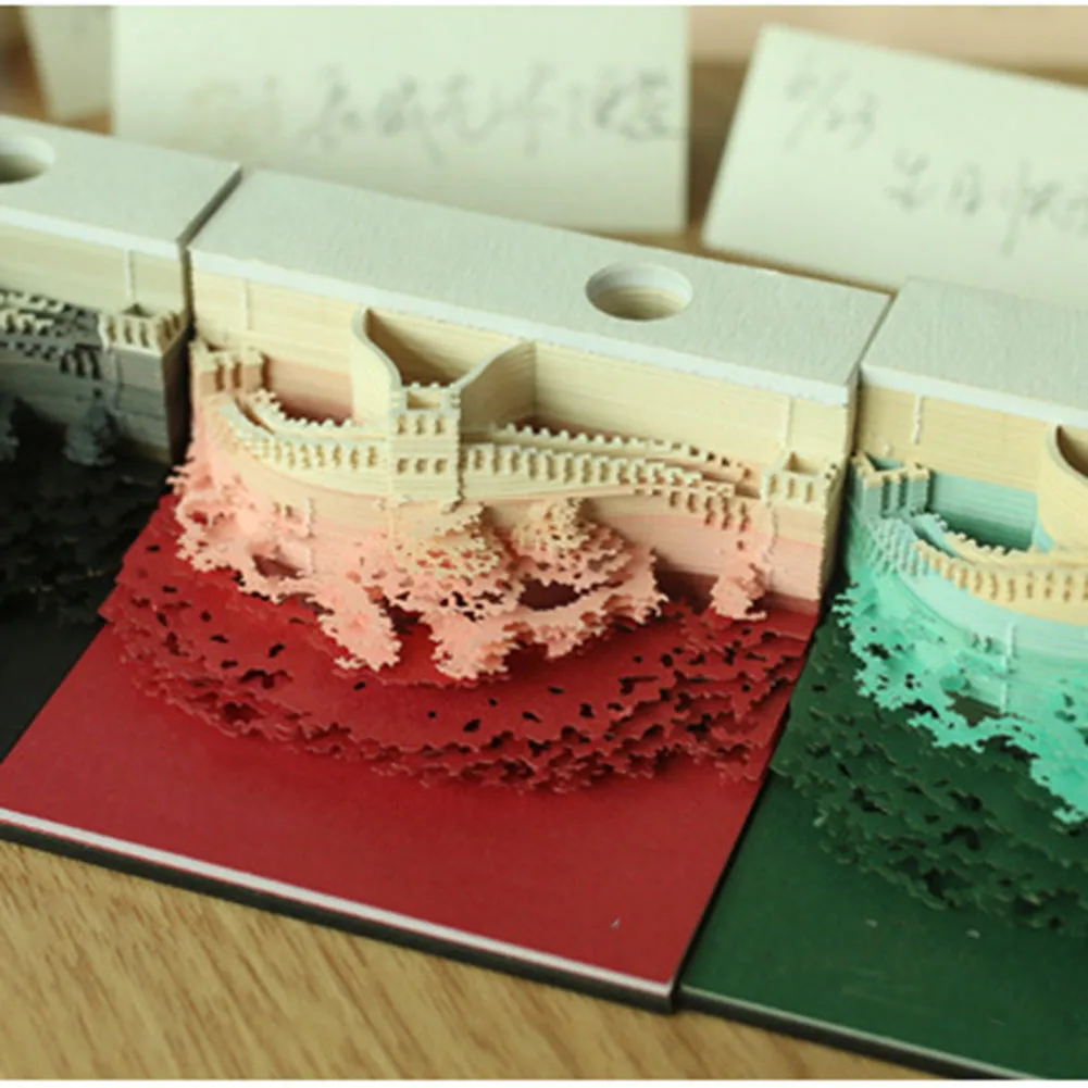 

DIY Paper Notes Art Building Block 3D Decoration Sticky Notes Stickers Paper Cards Craft Post SEP99