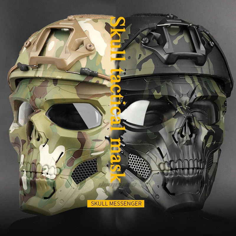Военный Тактический Череп Маска для страйкбола Пейнтбол полная маска-шлем для лица совместимая тактическая маска
