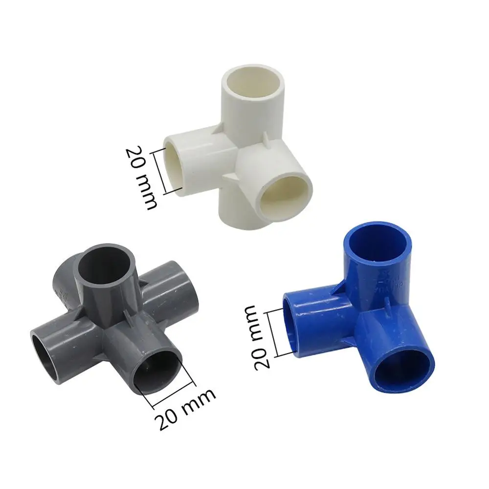 3-way 4-way 5-way three-dimensional PVC connector Water Supply Pipe Fittings Equal Connectors Plastic Joint Inside diameter 20mm pipe fitting water pipe fitting hose pipe fitting tee adapter