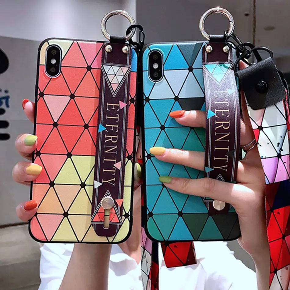 Чехол для телефона с ремешком на запястье Xiaomi Redmi Note 7 8 5 6 Pro защитный силиконовый