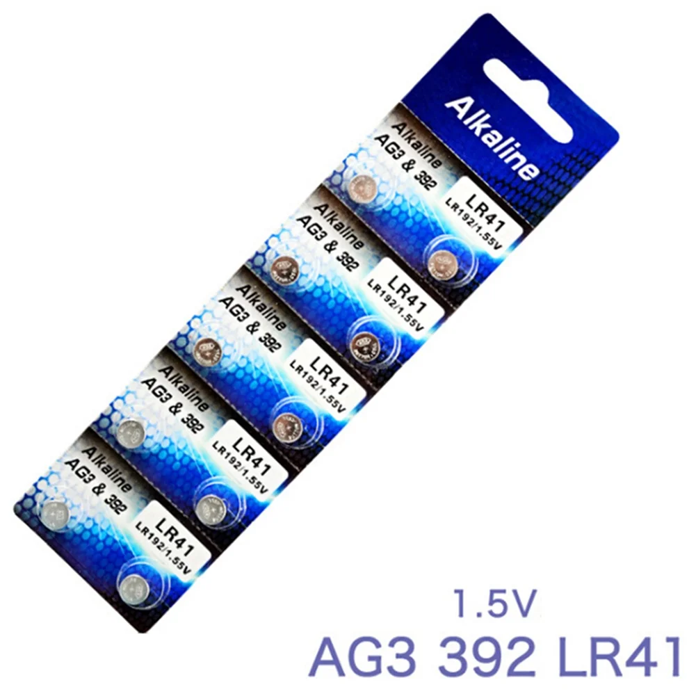 Заводская оптовая продажа AG3 384 392 SR41W SR41 L736 щелочные элементы кнопочные батареи