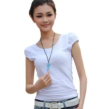 

Fashion Logo Printing T Shirts Women's Short Sleeve black Fashion 100% cotton Female T-Shirts