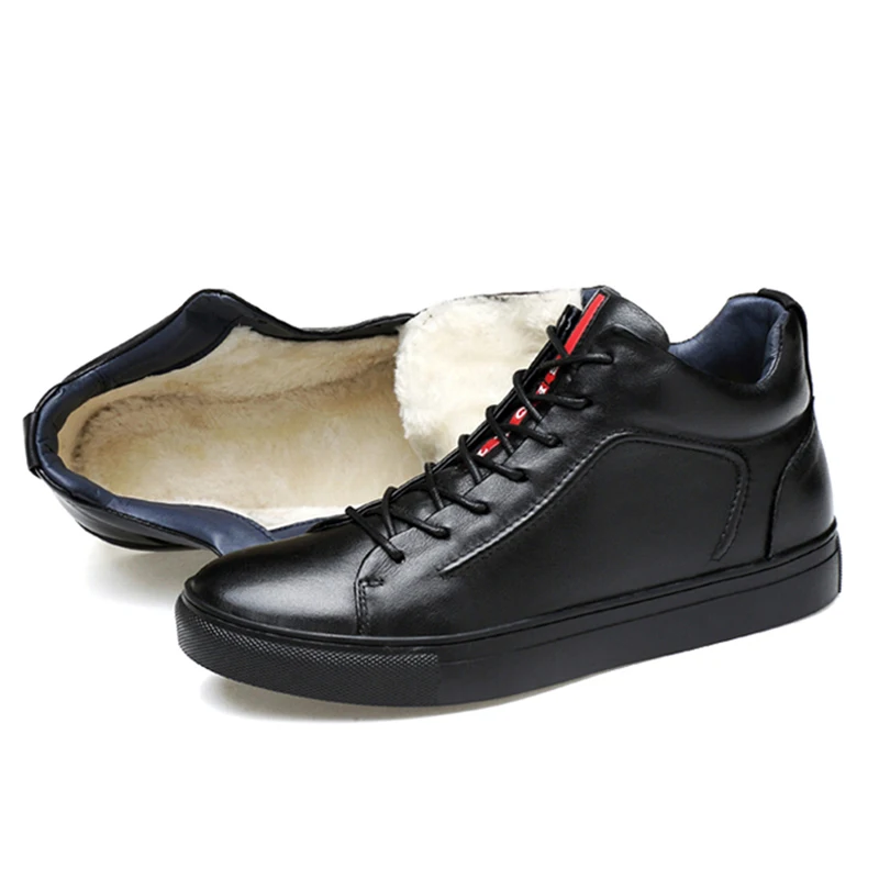 Обувь из натуральной кожи Мужская зимняя обувь с высоким берцем повседневные