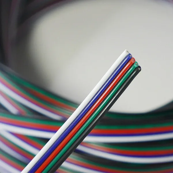5 м/10 м 22 AWG 2pin/3pin/4pin /5pin Удлинительный кабель для 5050 3528 Одноцветный ws2812b 2811 2801 RGBW