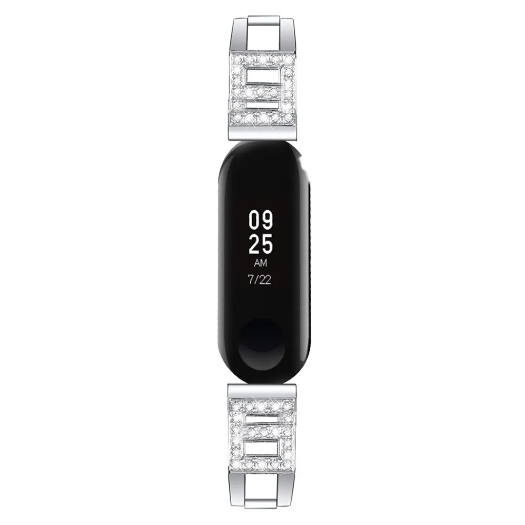 Ouhaobin браслет из нержавеющей стали для xiaomi mi band 3 4 металлический ремешок для часов с Чехол сменный ремешок для часов 1014#2