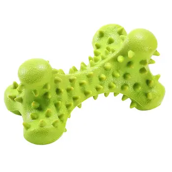 

Dog Puppy Resistant To Bite Bone Molars Cleaning Tooth Rubber Ball Play For Teeth Training Thermal Rubber Pet Dog Chewing Bone