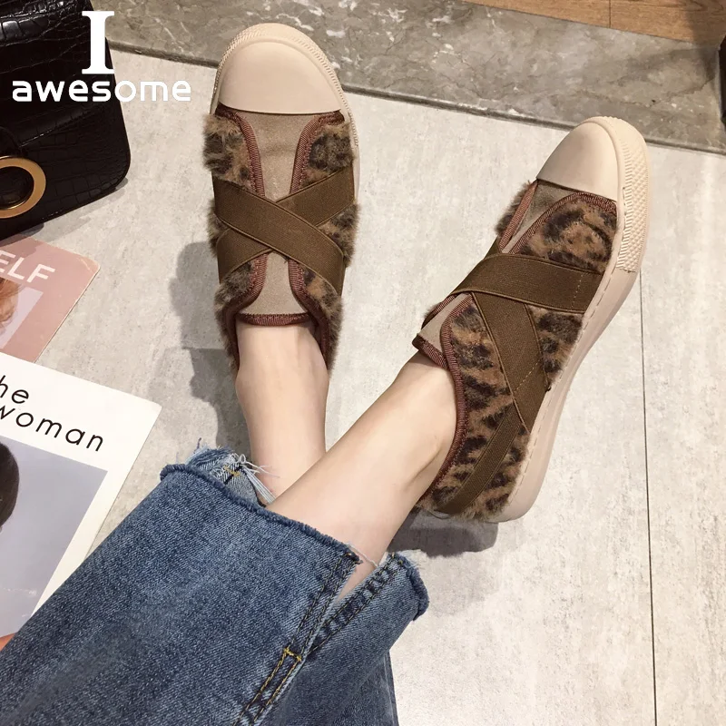 

Leopard Women Flats Non-slip Sneakers Mesh Breathable Shoes Winter Casual Platform shoes girl Outdoor Ladies shoes Femme Mujer