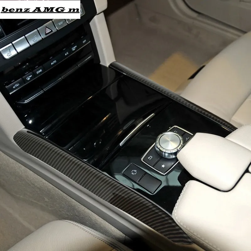

Carbon Fiber Color Center Console Both Side Decoration Cover Trim Strips Car Styling For Mercedes Benz E Class W212 2010-2015