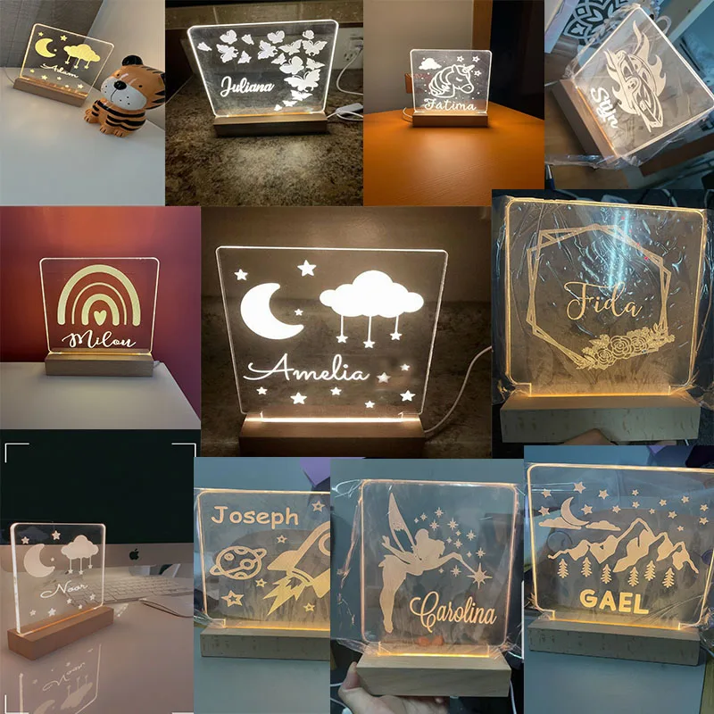 Lampada Personalizzata Con Foto in Sicurezza del bambino