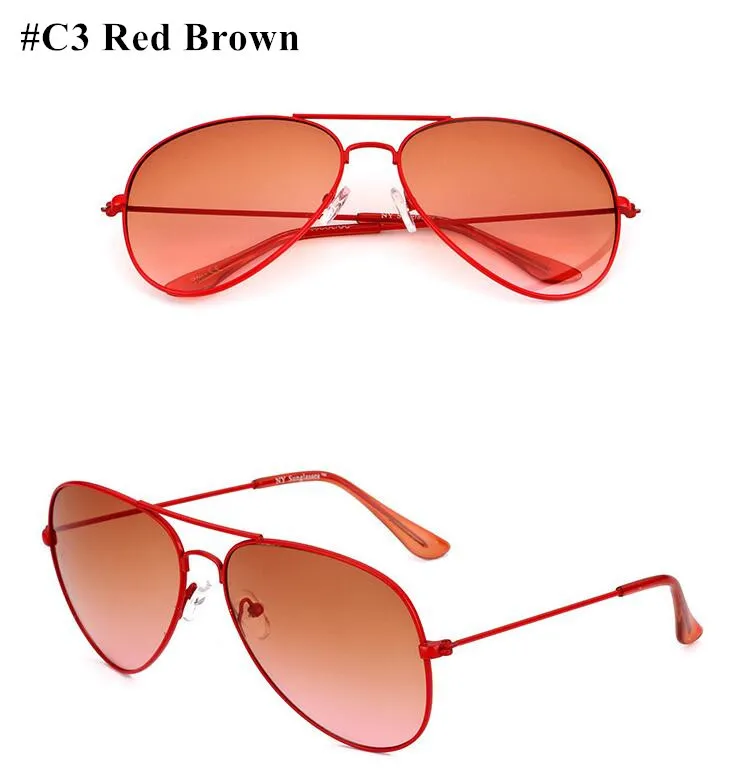 Винтажные Солнцезащитные очки пилота женские модные брендовые дизайнерские ретро модные негабаритные солнцезащитные очки для женщин женские очки розовые оттенки - Цвет линз: c3 orange brown