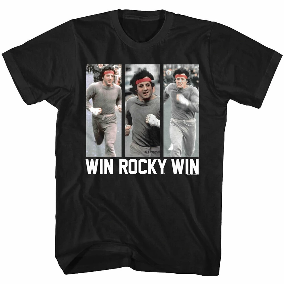 Win Rocky Balboa Running Мужская футболка боксерская забавная футболка|Футболки| |
