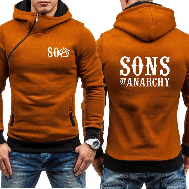 Мужские толстовки с капюшоном для SOA Sons of anarchy, Детская Спортивная одежда на молнии, Мужская модная повседневная толстовка, флисовое теплое худи в стиле хип-хоп - Цвет: as picture