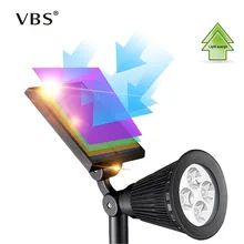 Фонарь на солнечных батареях светильник-прожектор заливающего света открытый сад свет 6 цветов настенный светильник пейзаж свет для Декор для патио tuinverlichting D4