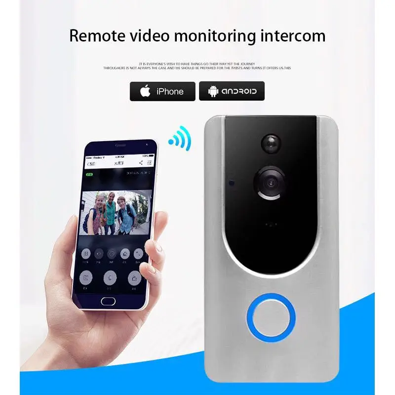 

Wifi Wireless Visual Intercom Smart Doorbell For Home Security