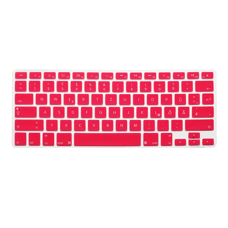Силиконовый чехол-клавиатура для Apple Macbook Air Pro retina 13 15 17 A1369 A1286 A1398 A1466 A1425 A1278 A1502 использование американской клавиатуры - Цвет: GRUSPINK