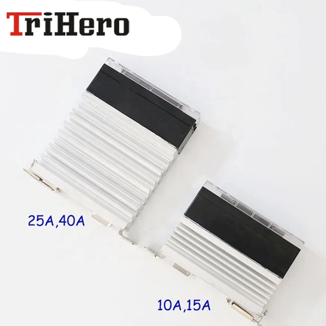 Contator de Estado Dissipador de Calor Relé de Estado Sólido em Trilho Sólido Monofásico-zero-cross-com Din Hsr-sl Ssr 25a ac - 2 sólido em trilho din, HSR-SL ssr