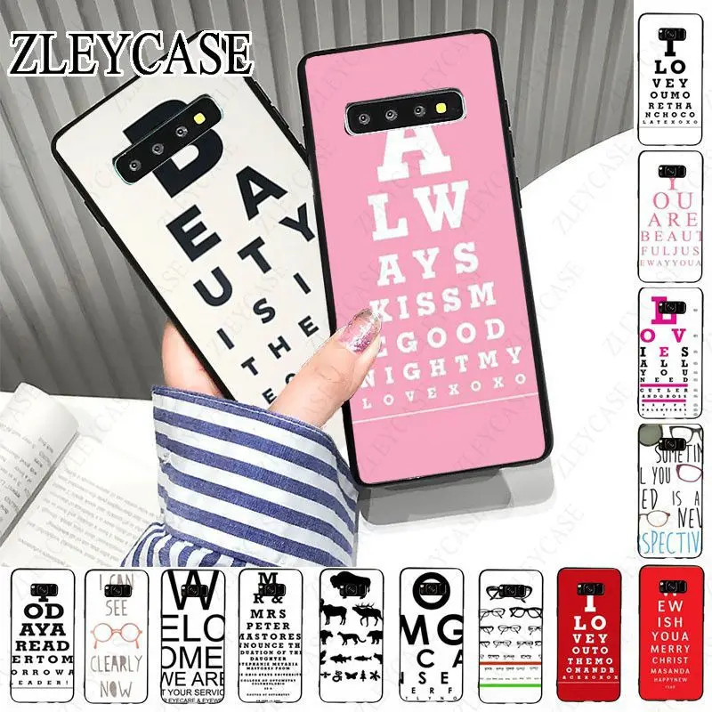 Eye Chart Test Cover Per Telefono Funda Per Samsung Galaxy S23Ultra S21Fe S22Pro S10Plus S10E S20Plus S20Ultra S20Fe Custodie Per Cellulari