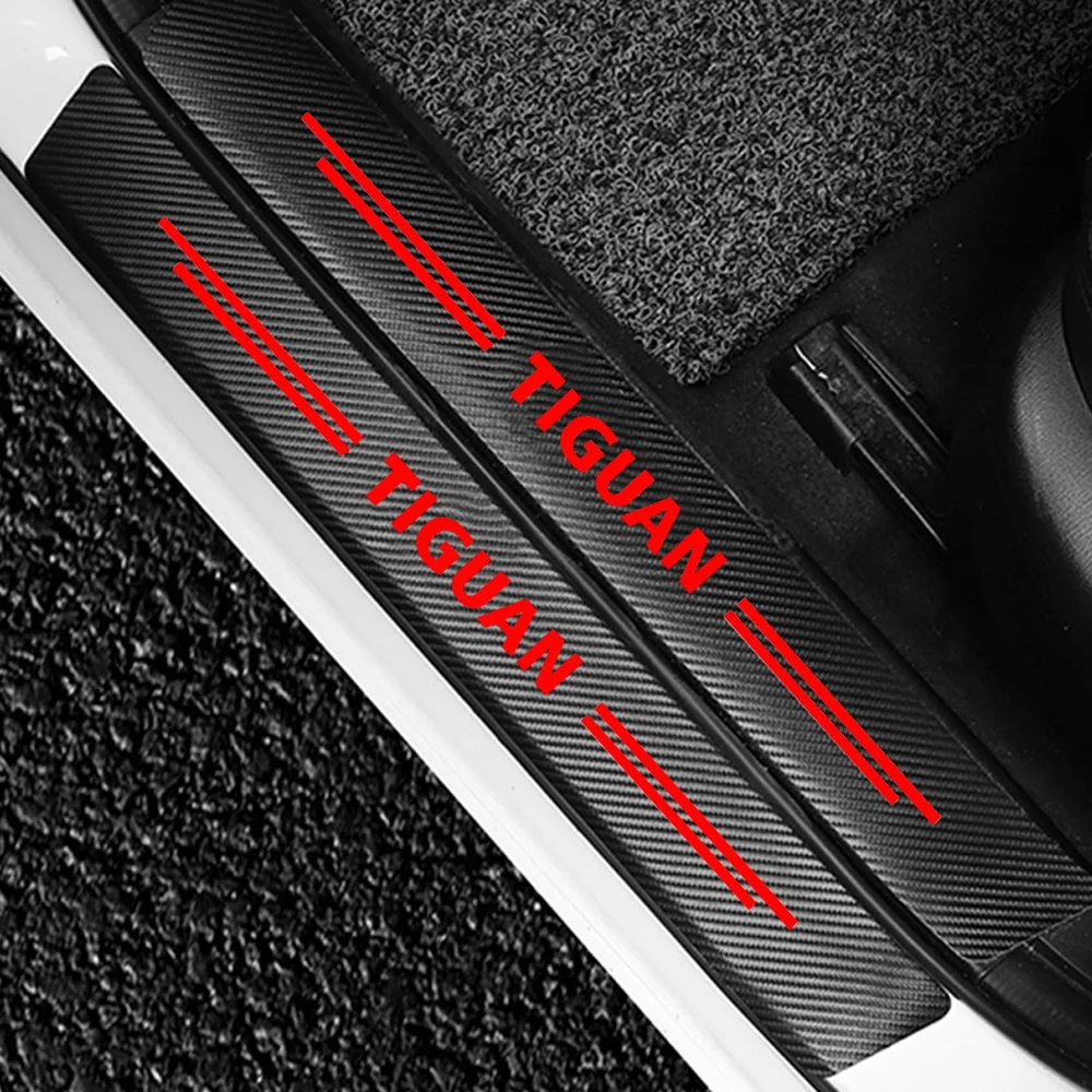 4 шт. наклейки из углеродного волокна для VW Tiguan 1 2 2018 2017 2016 2015 2014 2013 2012 | Автомобили и