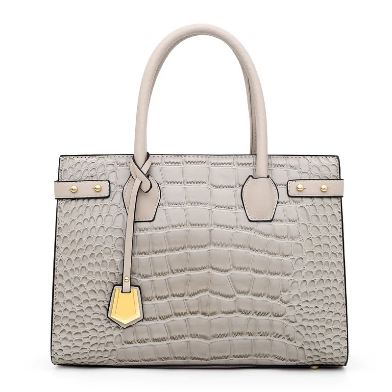 Gykaeo роскошные сумки женские сумки дизайнерские сумки через плечо с крокодиловым узором для женщин зимняя модная сумка через плечо - Цвет: Серый