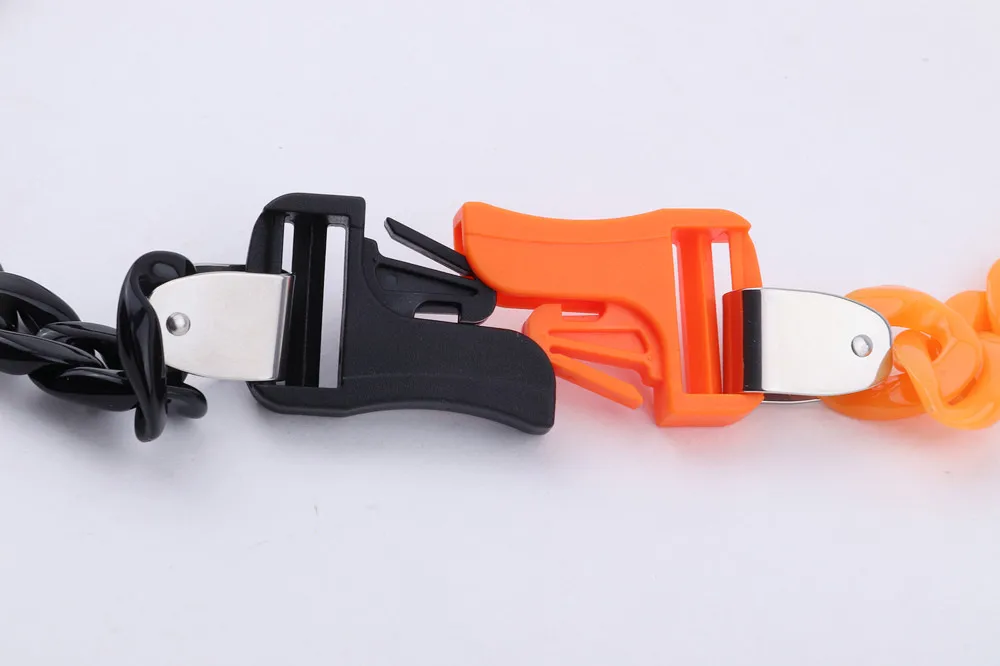 FishSheep Rock Punk Acrylic Chain Buckle Pendant Necklace For Men Women Statement Choker Collar Necklaces New Fashion Jewelry