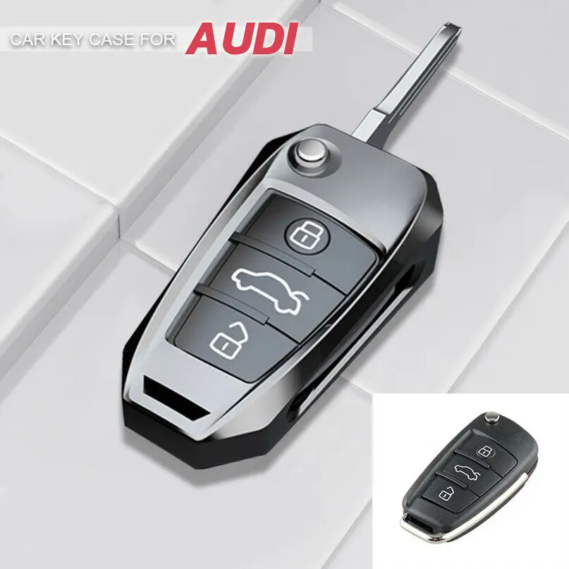 Catena-del-supporto-della-copertura-della-cassa-chiave-dell-automobile-in-lega-di-zinco-per-Audi.jpg Custodia/cover per Chiave/telecomando in lega di zinco per Audi A1 A3 A4 A6 A7 A8 TT Q5 Q7 - Catena del supporto della copertura della cassa chiave dell automobile in lega di zinco per Audi
