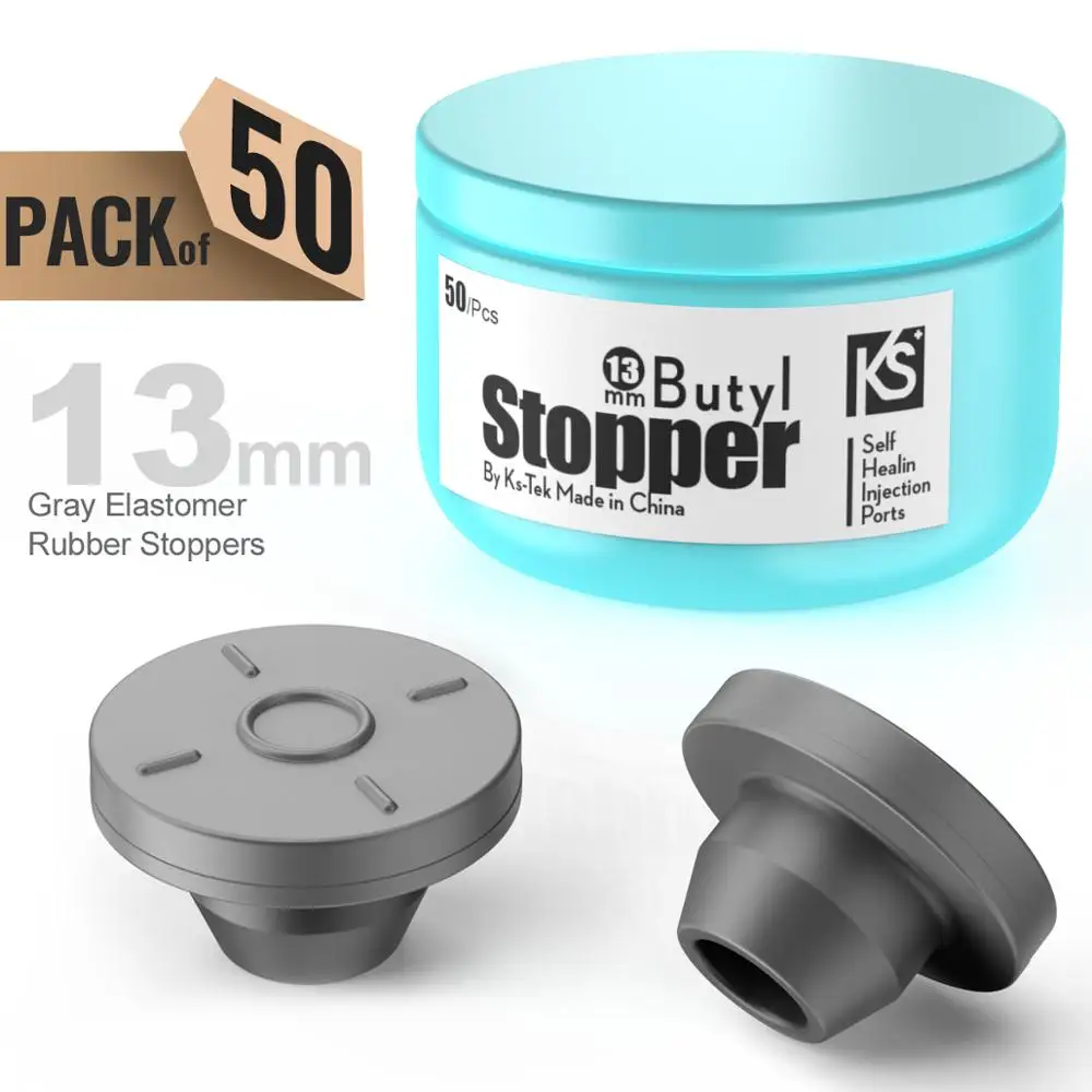 Butyl Stoppers Mushroom 13 MM 50 pcs For Glass Vial and Liquid Culture Jars Can Be Sterilized by Steam and Repeated Used chemistry condenser