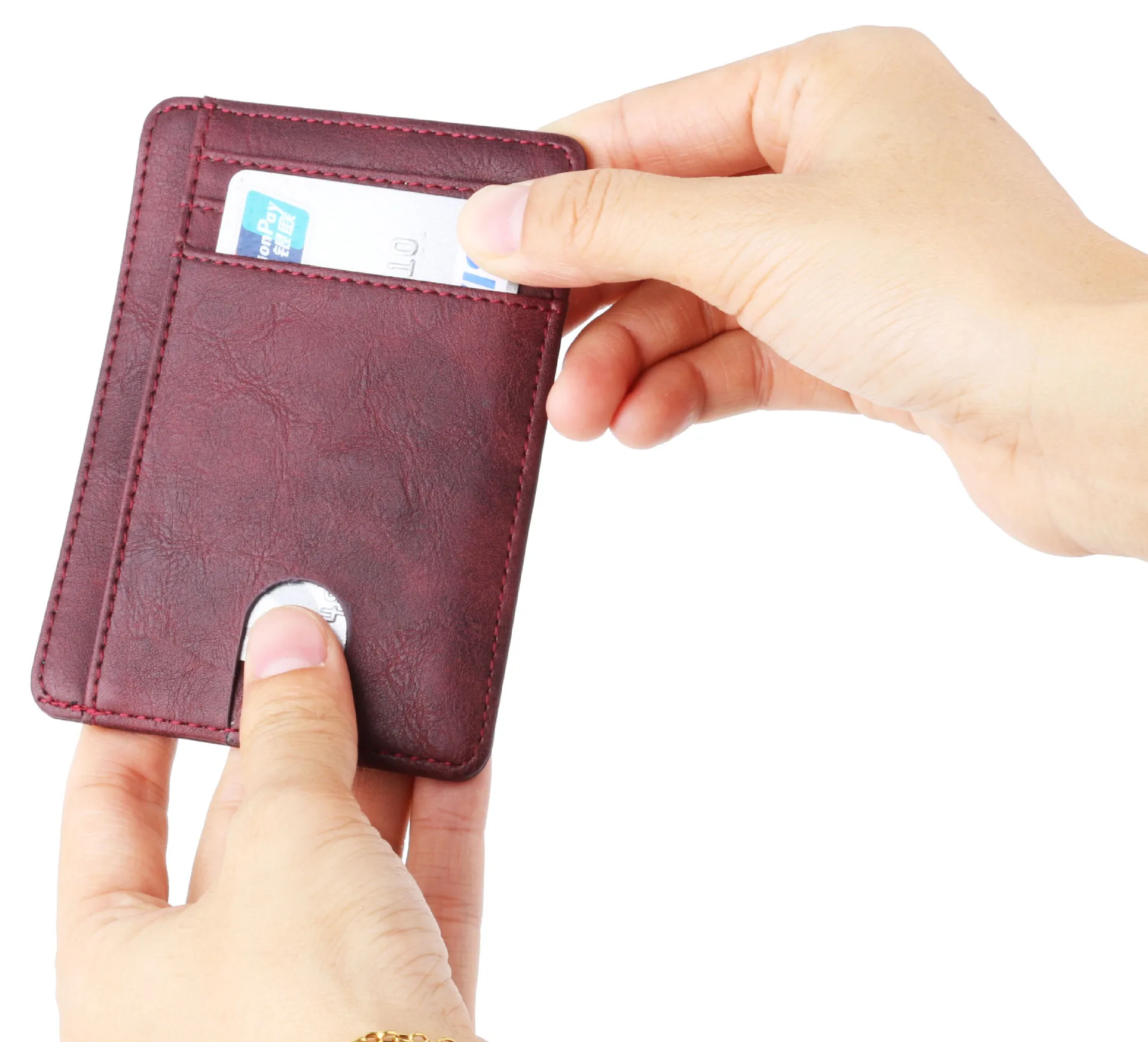 THINKTHENDO Тонкий RFID блокирующий кожаный кошелек держатель для кредитных карт кошелек для денег для мужчин и женщин 2018 модная сумка 11,5x8x0,5 см
