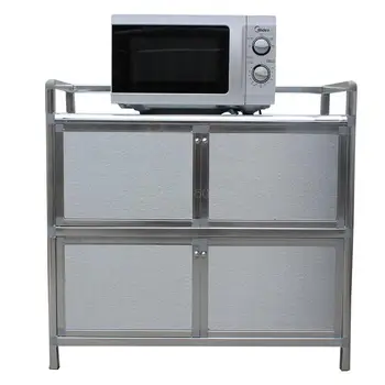 

Simple thick 304 stainless steel cupboard cabinet aluminum tea cabinet balcony locker sideboard