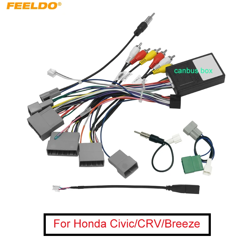 Автомобильный 16-контактный жгут проводов Питания Android Stereo с Canbus + USB для Honda Civic 1 5