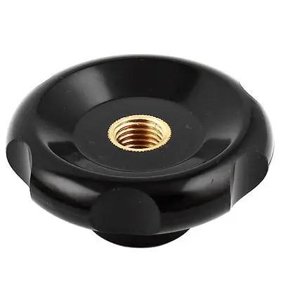 

Black Plastic Multiple Lobe Knob 80mm x 40mm 14mm Female Thread