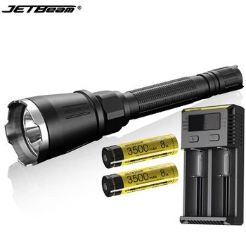 

2019 JETBeam BC40 PRO LED Flashlight CREE XHP50 2930LM beam throw 347 meter torch + NITECORE 3500mAh Batteries NEW I2 Charger