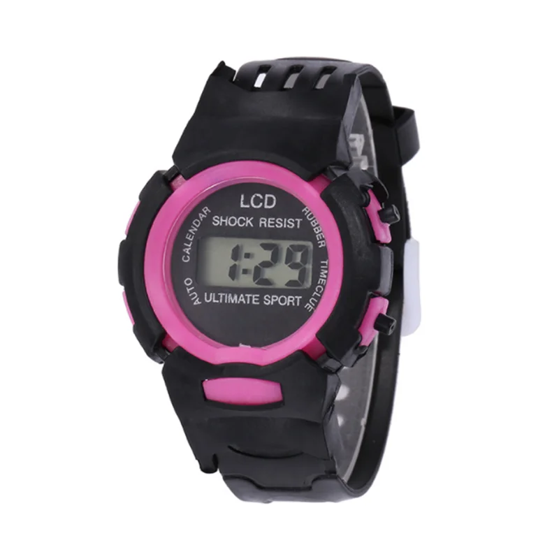 Детский светодиодный электронный цифровой часы для мальчиков и девочек, спортивные детские часы для студентов, модные детские наручные часы в подарок