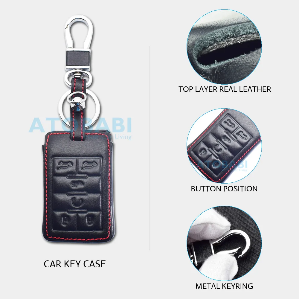 Кожаный чехол для ключей Cadillac Escalade SRX XTS ATSL SLS CTS STS ATS BLS|car key case cover|key for carfob cover |