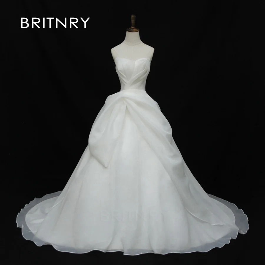 BRITNRY Real Photo Cheap Wedding Dresses China Elegant Ball Gown Sweetheart Wedding Dress Vestidos De Matrimonio