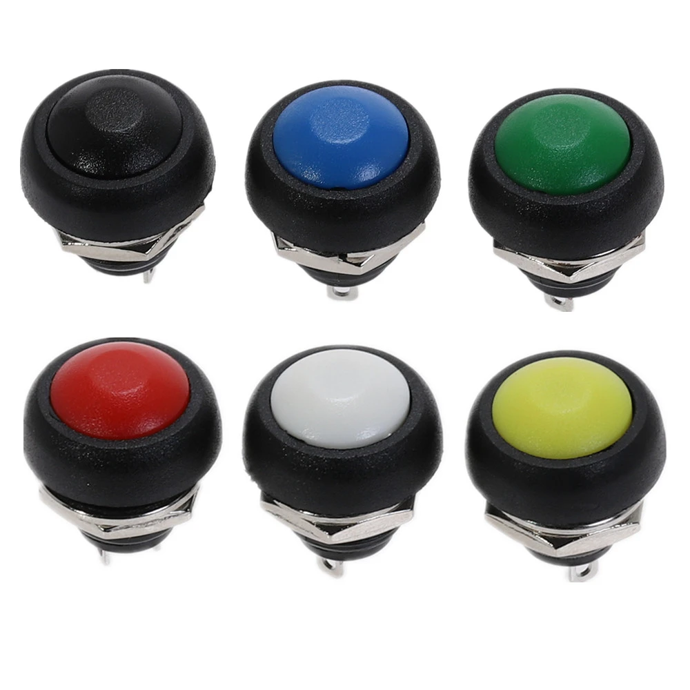5Pcs PBS 33B ON OFF 2Pin 12mm Waterproof Momentary Push button Switch ...
