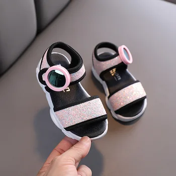

Girls' Summer Sandals 2020 New Children's Sandals Girls' Beach Shoes Princess Sandals Soft Comfortable Children's Shoes D325