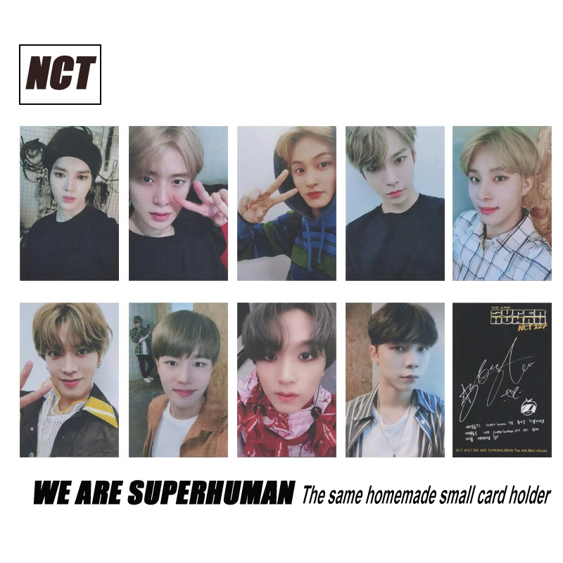 

9pcs/set KPOP NCT 127 Mini 4 WE ARE SUPERHUMAN The Same Paragraph Homemade Small Card Set Card Photocard Dropshipping