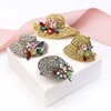 Vintage Fashion Antique Gold Color Rhinestone Hat Brooches for Women Wedding Corsage Accessories Pins High Quality ► Photo 3/6