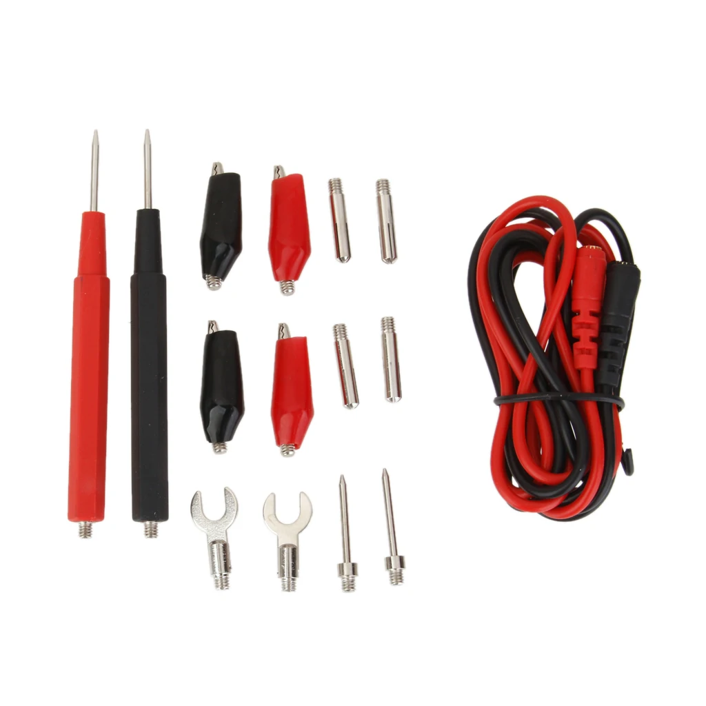  Set Of Multifunction Digital Multimeter Probe Test Lead Cable Alligator Clip