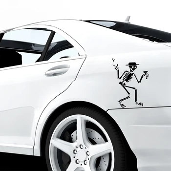 

Cartoon Skeleton Stickers Voiture Motorcycle Decorative Stickers Car Window Rearview Mirror Decals