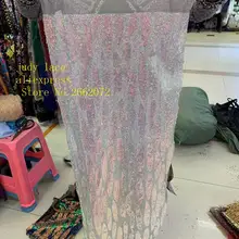 5 ярдов/сумка многоцветная ткань с вышивкой и блестками модный Европейский и американский стиль используется в свадебном платье дизайн