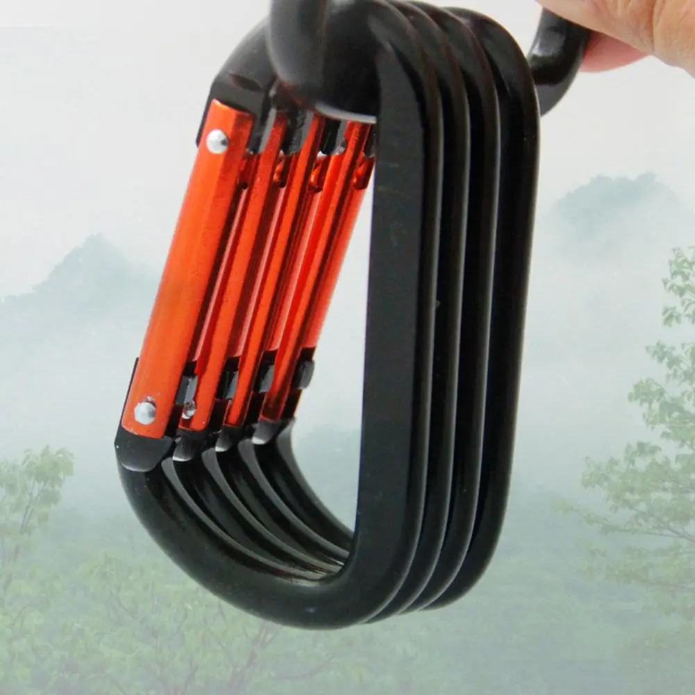 Large Carabiner Aluminum Alloy Practical Hook Keychain Climbing Equipment Multi-function 3.98cm*7.61cm 5PCS