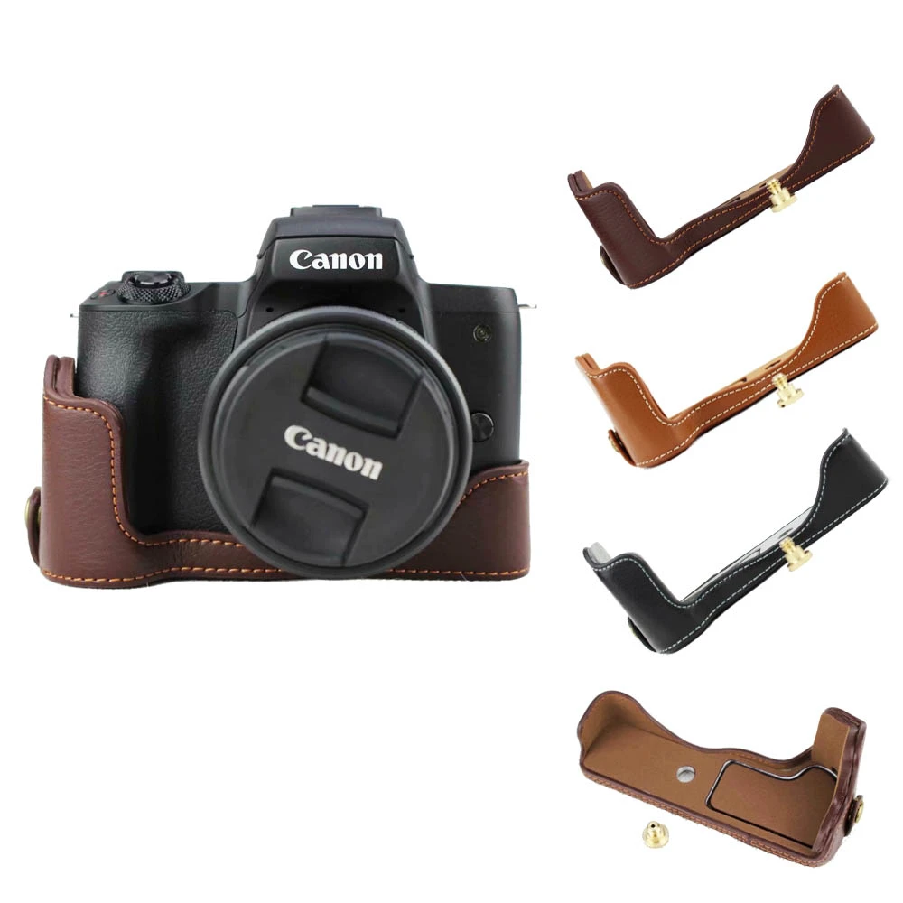 New Genuine Leather Camera Case Bag For Canon Eos M50 M50 Ii Eos M50