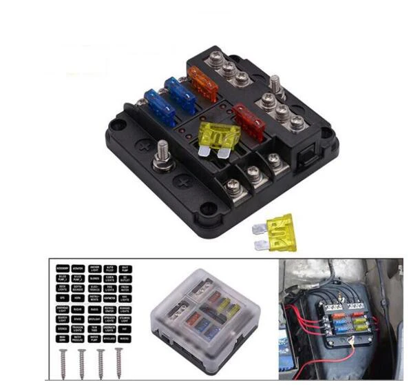 New Independent Car Fuse Holder PBT PC Fuse Box Fog Lights Car