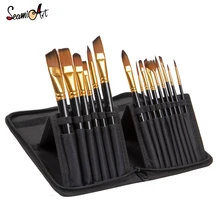 15 шт. деревообрабатывающий нейлоновый набор кистей для рисования для художника масляная Акриловая картина для рисования акварельные краски принадлежности художественные Кисти