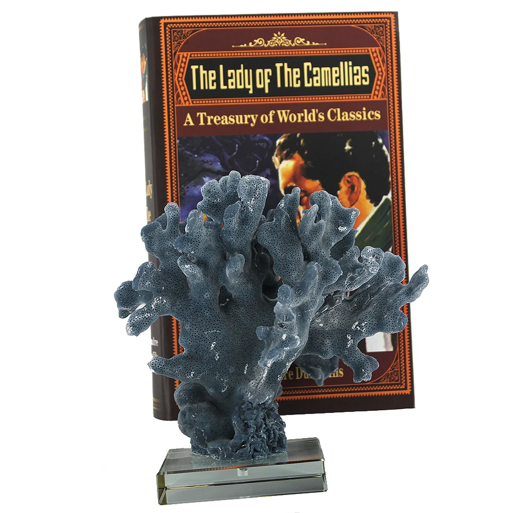 7.8 INCH RESIN CORAL STATUE ON TRANSPARENT GLASS BASE NATURAL DESIGN SEA FIGURINE ORNAMENT HOME DECOR STYLISH DECORATIVE ACCENT 7.8 INCH RESIN CORAL STATUE ON TRANSPARENT GLASS BASE NATURAL DESIGN SEA FIGURINE ORNAMENT HOME DECOR STYLISH DECORATIVE ACCENT
