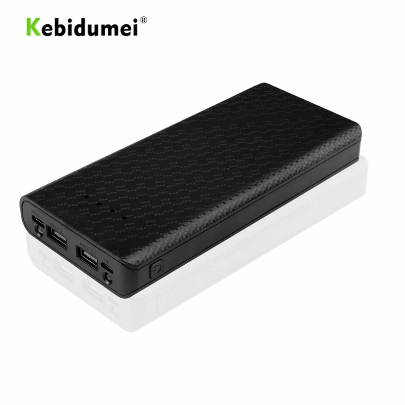 Двойной внешний аккумулятор USB 8x18650 чехол зарядное устройство 20000 мАч