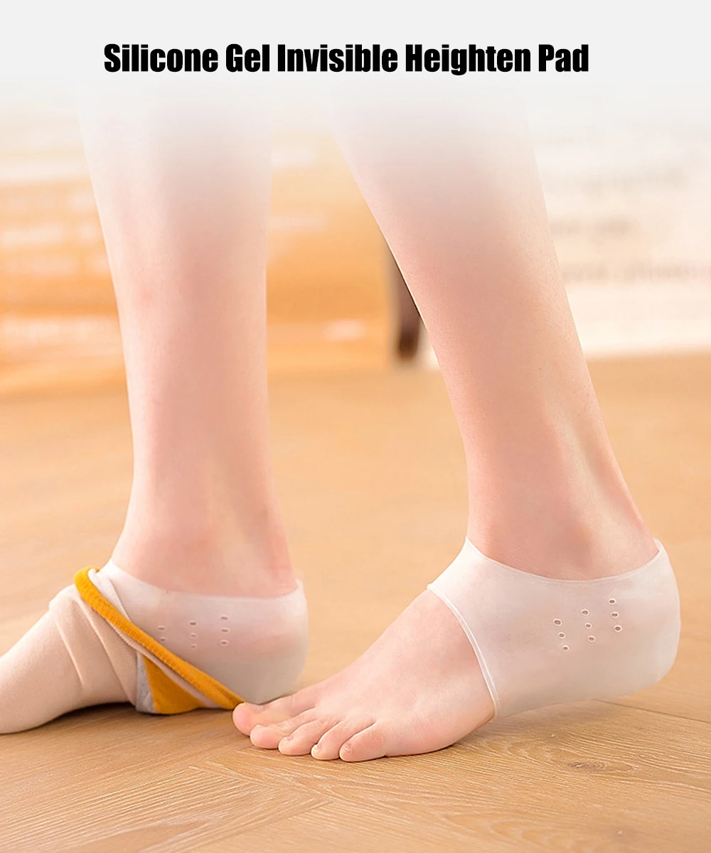 Gel Height Increase Insole for Men Women Shoes Invisible Silicone